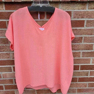 First Love by Lovelyn Blouse Women's Size Large Crunchy Oversized Look